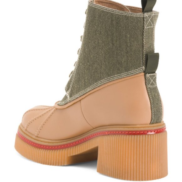 New oom. AEROSOLES Canvas Stellar Boots  with box 394tj - Picture 2 of 16